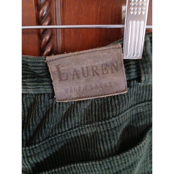 Lauren Ralph Lauren Women's Size 6 Petite Forest Green Corduroy Pants - Picture 6 of 10